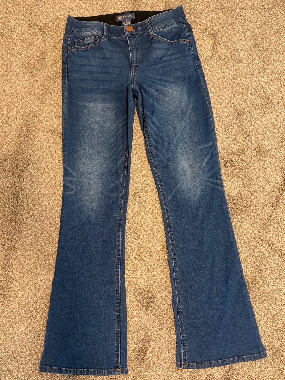 Democracy Blue Flare Jeans - Classic Mid Wash